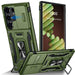 Mandotos OtterBox Galaxy S23 Ultra rugged case with kickstand in olive green, designed for adventure seekers.