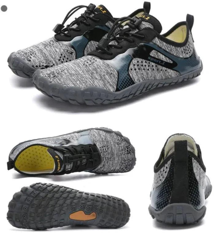 Mandotos outdoor hiking shoes with rugged soles and breathable material for trail walking and outdoor adventures.