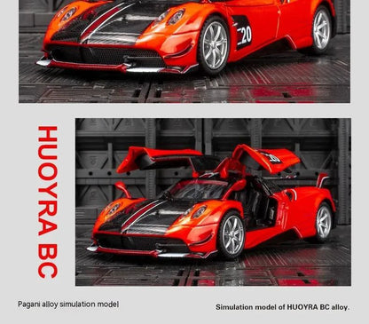 Mandotos Pagani Fengshen Sport model replica car showing sleek design and detailed exterior in a high-quality image.