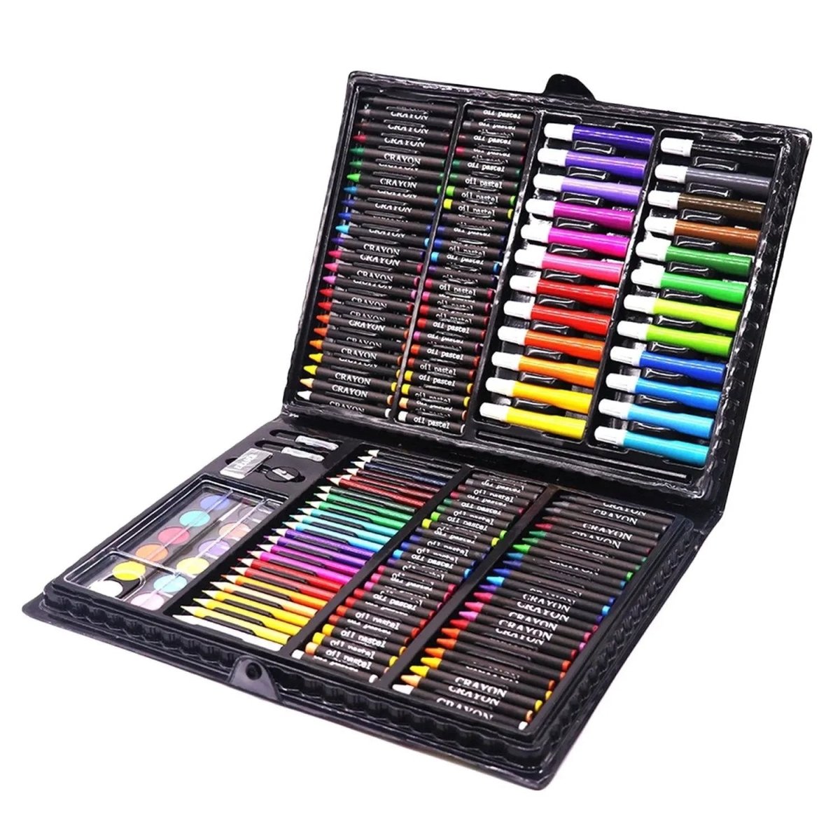 Mandotos painting set with brushes, oil pastels, and watercolor pens for school art projects and creative painting activities.