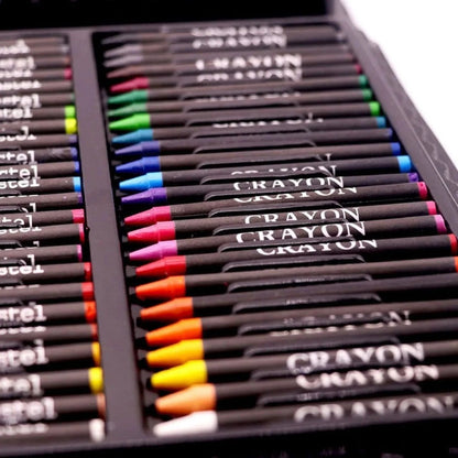 Mandotos painting set with brushes, oil pastels, and watercolor pens for school art projects and creative painting activities.