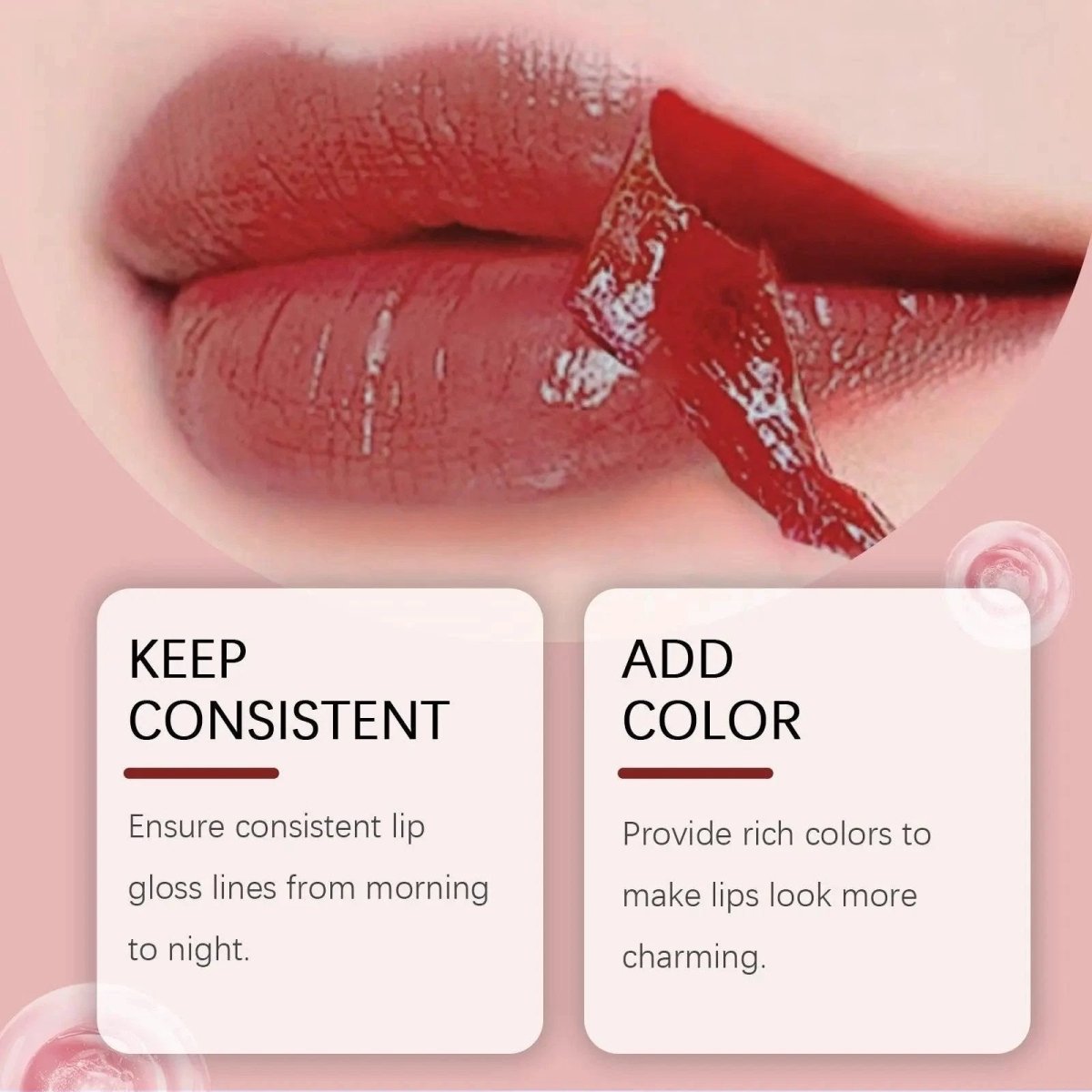 Mandotos waterproof peel-off lip gloss with long-lasting lip liner and matte finish, hydrating and tattoo-style for bold lips.