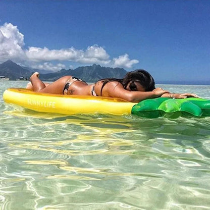 Mandotos Pineapple Paradise pool float with a colorful, fun design for summer relaxation and pool lounging.