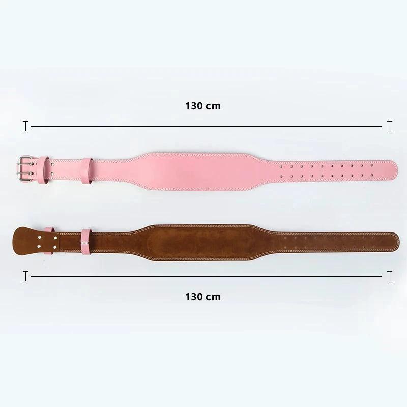 Pink Power Women's Weightlifting Belt by MANDOTOS, supportive belt for strength training and safety during lifts.