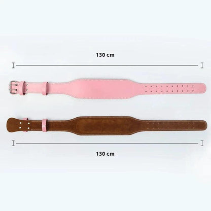 Pink Power Women's Weightlifting Belt by MANDOTOS, supportive belt for strength training and safety during lifts.