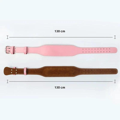 Pink Power Women's Weightlifting Belt by MANDOTOS, supportive belt for strength training and safety during lifts.