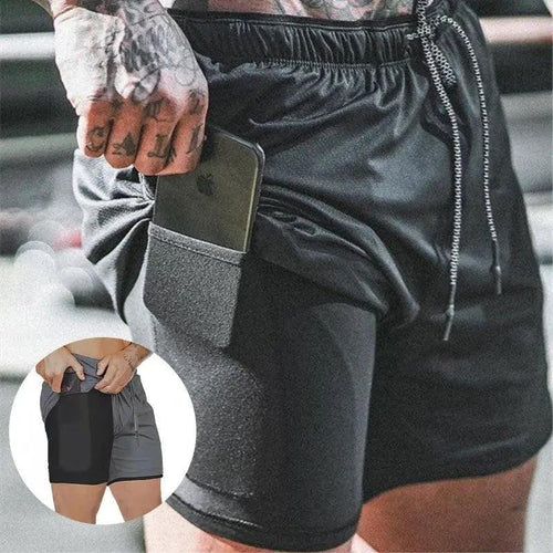 Mandotos Pocket Compression Shorts for men, featuring a comfortable fit with side pocket and athletic design.