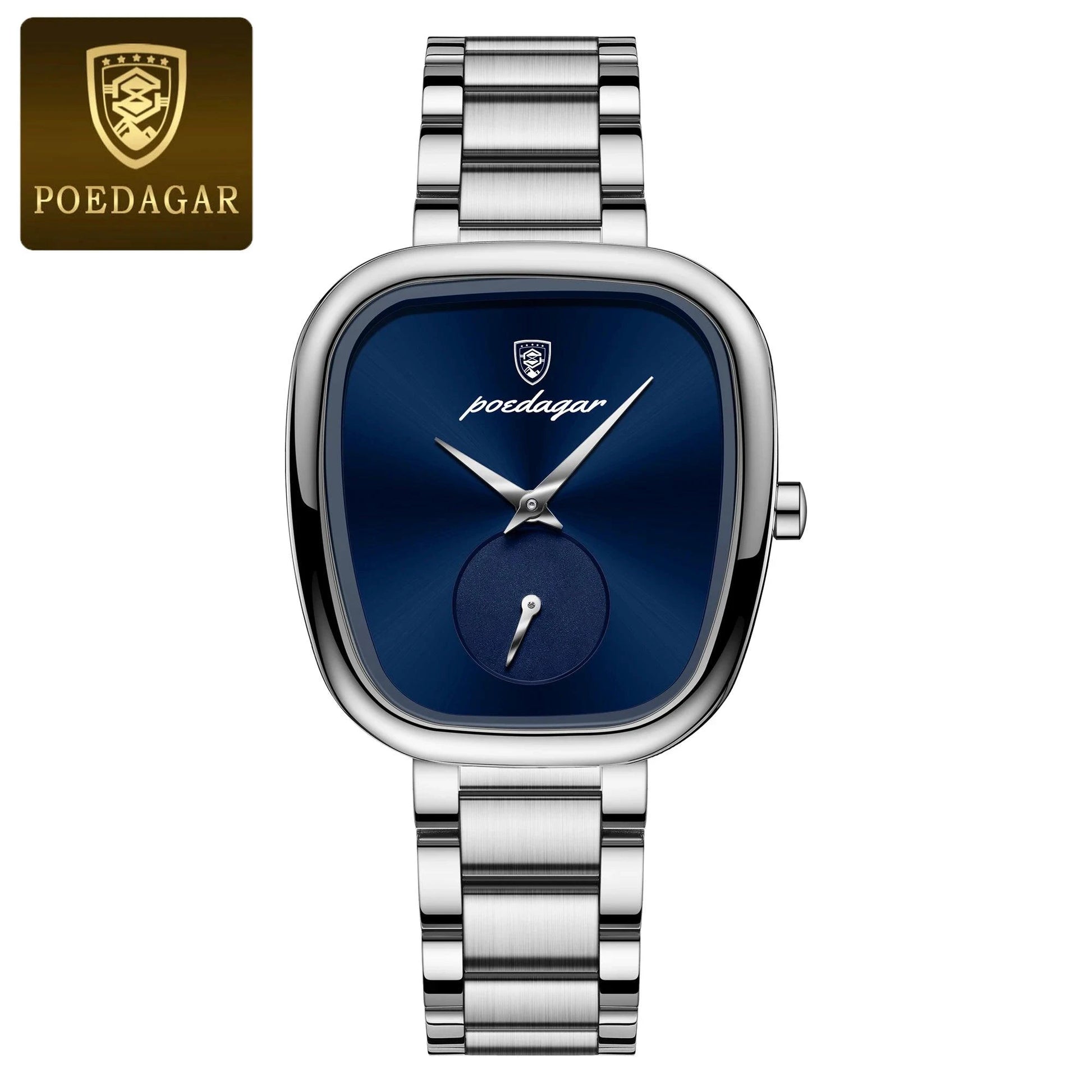 Mandotos POEDAGAR elegant women's quartz watch with waterproof stainless steel band, stylish and confident for ladies.
