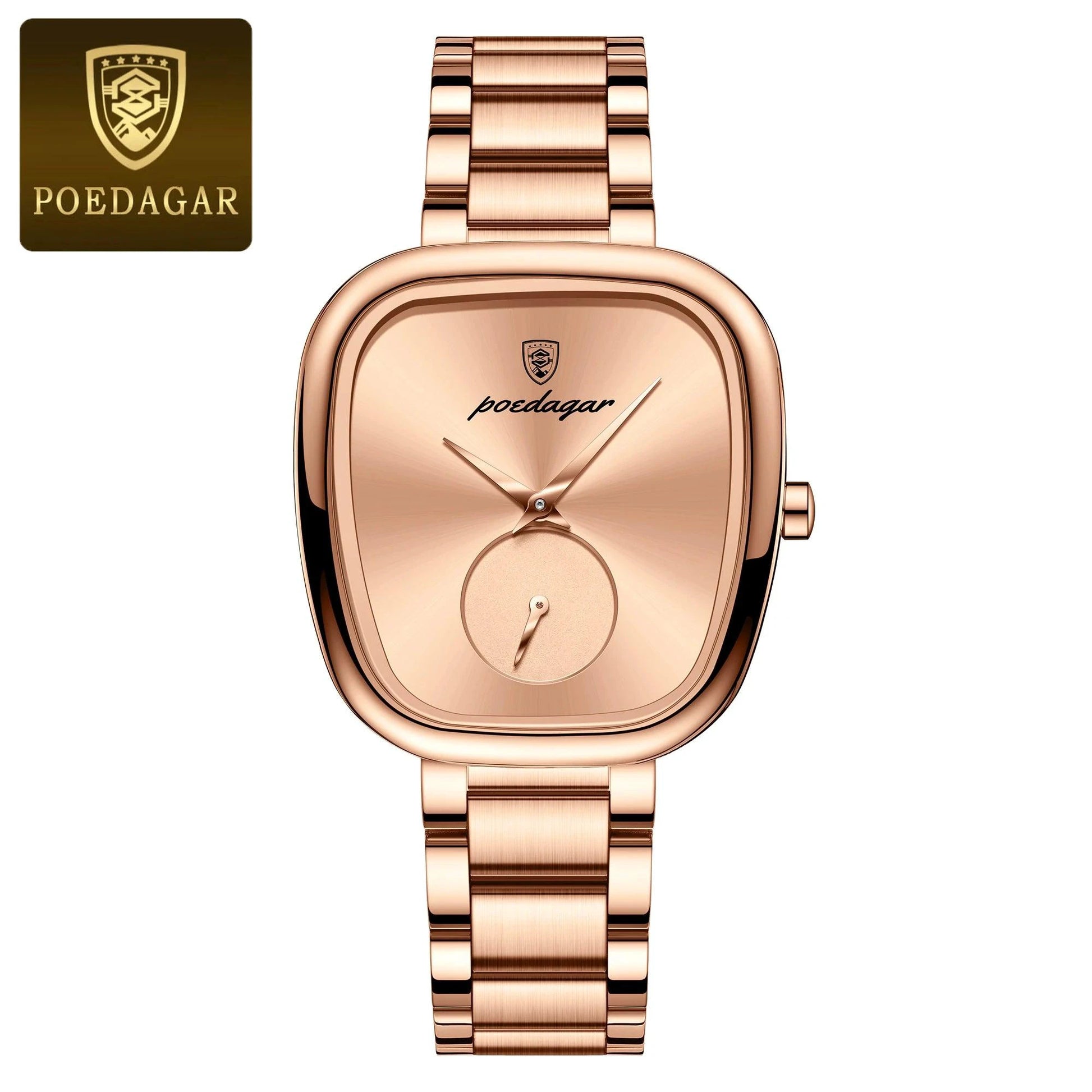 Mandotos POEDAGAR elegant women's quartz watch with waterproof stainless steel case and sleek design for confident women.