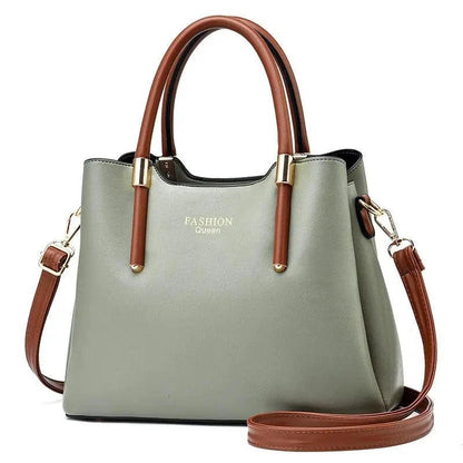 Mandotos large shoulder bag with multiple compartments, stylish messenger and handbag design, durable fabric, and adjustable strap.