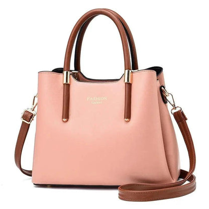 Mandotos large shoulder bag with multiple compartments, stylish messenger and handbag in black leather.