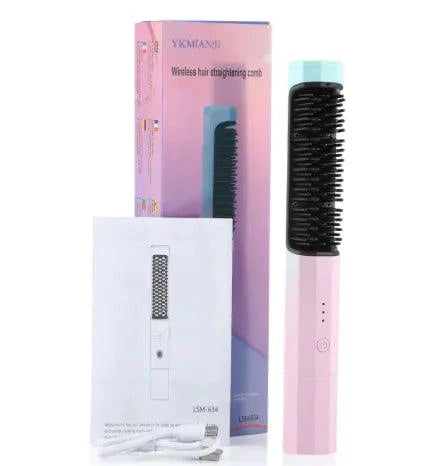 Portable 2-in-1 hair styler from MANDOTOS with dual styling features, compact design, and easy grip for versatile hair styling.