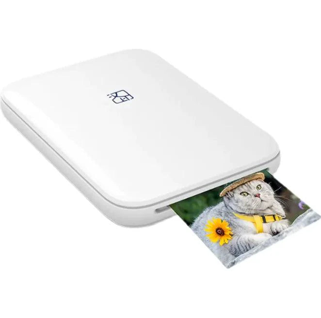 Mandotos portable Bluetooth photo printer for on-the-go printing, showing compact device with printed photo output.