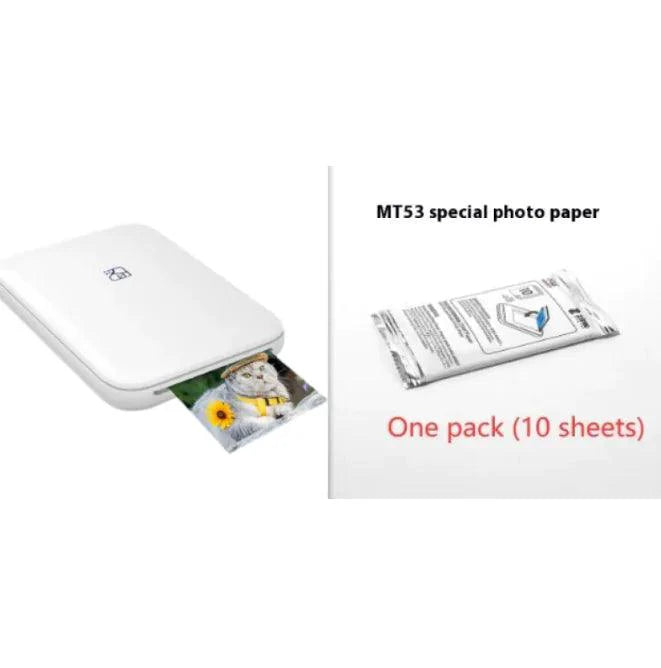Mandotos portable Bluetooth photo printer for on-the-go printing, compact device with paper output and wireless connectivity.