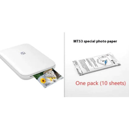 Mandotos portable Bluetooth photo printer for on-the-go printing, compact device with paper output and wireless connectivity.