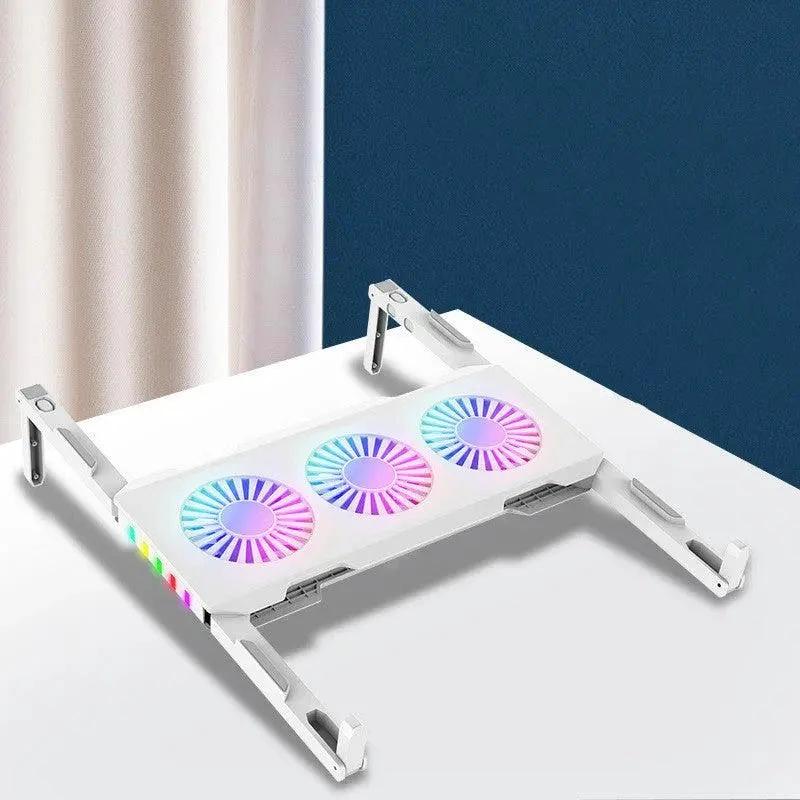 Mandotos portable slim smart laptop cooling pad with USB 3 fans for 17-inch gaming and notebook laptops.