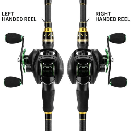 Mandotos Precision Bait Caster fishing reel with ergonomic handle and metal construction for smooth casting and durability.