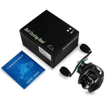 Mandotos Precision Bait Caster reel with ergonomic handle and advanced line control for smooth casting and fishing performance.