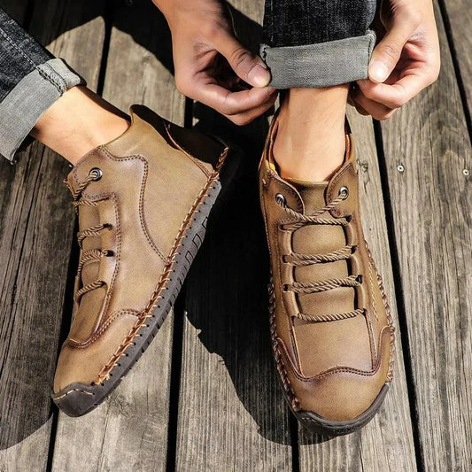 Mandotos premium microfiber leather boots featuring stylish design and durable construction, perfect for casual and formal wear.