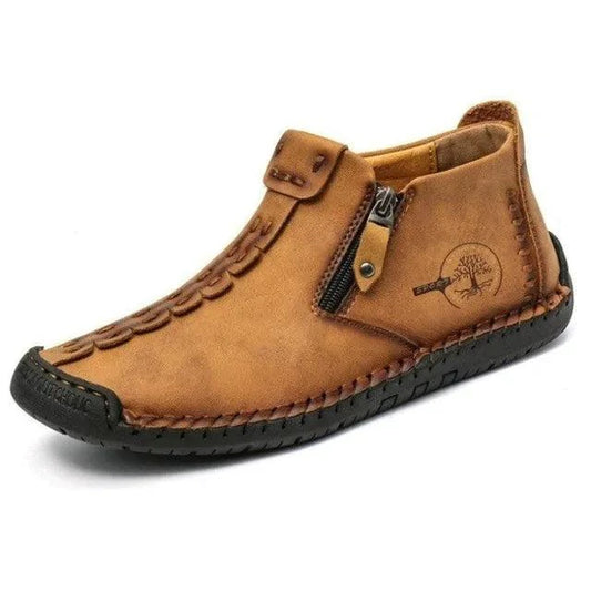 Mandotos premium microfiber leather boots featuring sleek design and durable construction, ideal for stylish and comfortable wear.
