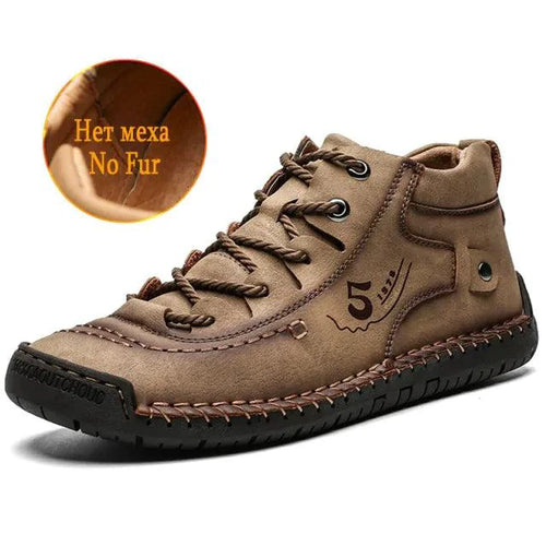 Mandotos premium microfiber leather boots showcasing sleek design and durable material, perfect for stylish and comfortable footwear.