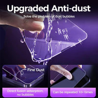 Mandotos privacy tempered glass screen protector for iPhone with anti-peep feature, showing the protector installed on the device.