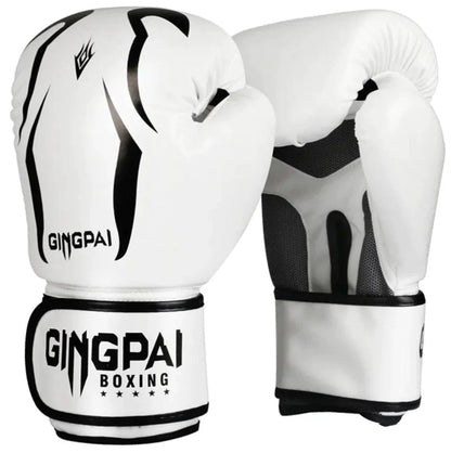 Mandotos Pro Punch adult boxing gloves in black with red accents, designed for training and sparring.