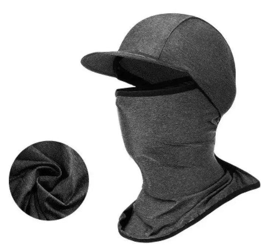 Mandotos Protection Hood showing a close-up of the adjustable hood with breathable fabric for head protection.