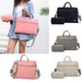 Mandotos PU leather women’s laptop bag with shoulder strap, designed for MacBook Air and up to 15.6-inch notebooks.