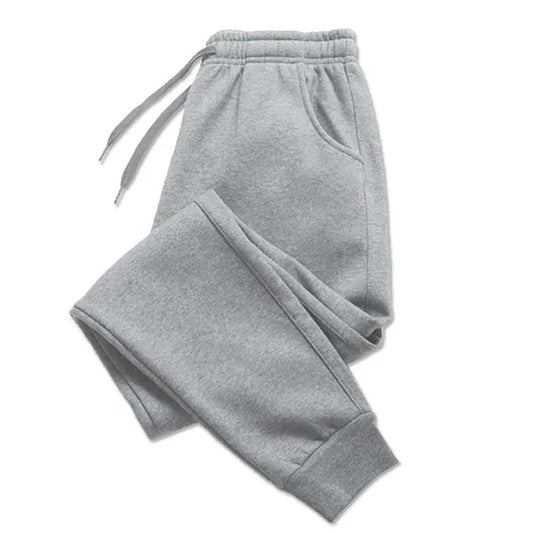 Mandotos PUAIA print men's jogger pants in solid color, suitable for autumn/winter, sporty, loose fit streetwear trousers.