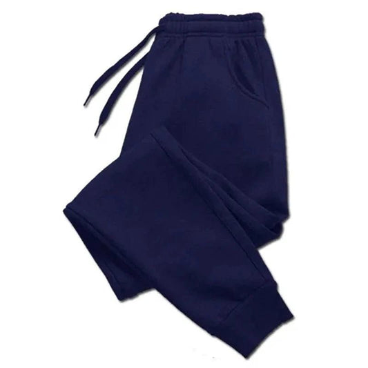 Mandotos PUAIA print men's jogger pants in solid color, suitable for autumn/winter sports and streetwear, loose fit.