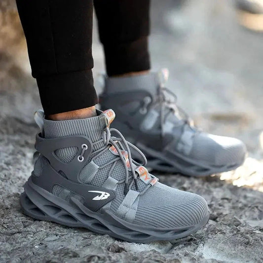 Mandotos puncture-proof work shoes with reinforced soles and sturdy design for safety and durability in industrial environments.