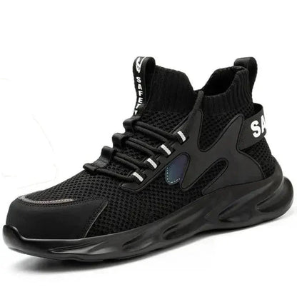 Mandotos puncture-proof work shoes with steel toe caps and slip-resistant soles for safety and durability in industrial environments.