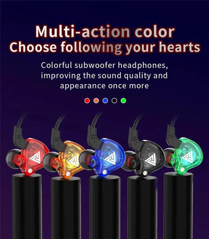 Mandotos QKZ AK6 HiFi wired earphones with copper driver and built-in microphone for clear audio and hands-free calls.