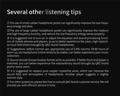 Mandotos QKZ AK6 HiFi wired earphones with copper driver and built-in microphone, in-ear design for high-quality sound.