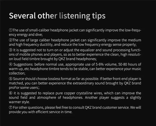Mandotos QKZ AK6 HiFi wired earphones with copper driver and built-in microphone, in-ear design for high-quality sound.