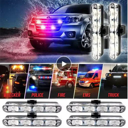 Mandotos Quad-Mode 16LED auto light showing bright LED array and switch modes for vehicle safety illumination