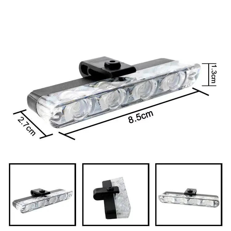 Mandotos Quad-Mode 16LED auto light showing multiple LED modes and compact design for vehicle safety and visibility.