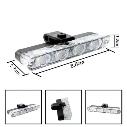 Mandotos Quad-Mode 16LED auto light with multiple lighting modes, compact design, and bright LED bulbs for vehicle safety.