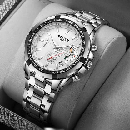 Mandotos men's quartz waterproof sports wristwatch with a sleek dial and durable strap, ideal for active wear.