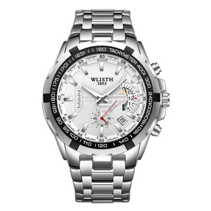 Mandotos men's quartz wristwatch with waterproof sports design, featuring a round dial and durable strap.