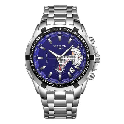 Mandotos men's quartz wristwatch with waterproof and sports features, showcasing a sleek design and durable build.