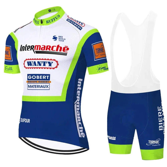 Mandotos quick-dry bike suit with aerodynamic fit, lightweight fabric, and vibrant design for cycling performance.