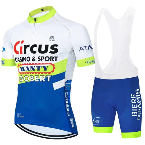 Mandotos quick-dry bike suit in vibrant colors, designed for cycling comfort and moisture-wicking performance.