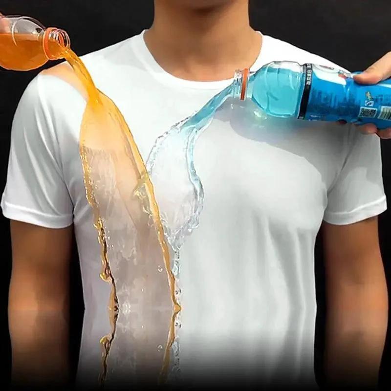 Mandotos quick-drying waterproof anti-fouling couple half-sleeve T-shirt, lightweight and suitable for outdoor activities.