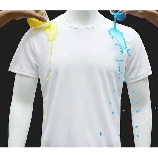 Mandotos quick-drying waterproof anti-fouling couple half-sleeve T-shirt showing lightweight, moisture-wicking fabric and casual style.