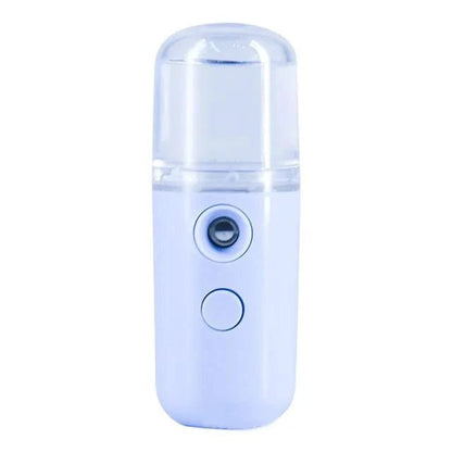 Mandotos RadiantGlow Nano Mist facial sprayer showing a sleek handheld ultrasonic beauty device for skin hydration.
