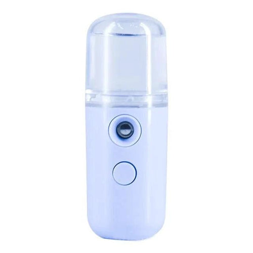 Mandotos RadiantGlow Nano Mist facial sprayer showing a sleek handheld ultrasonic beauty device for skin hydration.