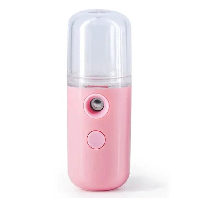 Mandotos RadiantGlow Nano Mist Facial Sprayer showing a sleek handheld ultrasonic beauty device for skin hydration and flawless skin.
