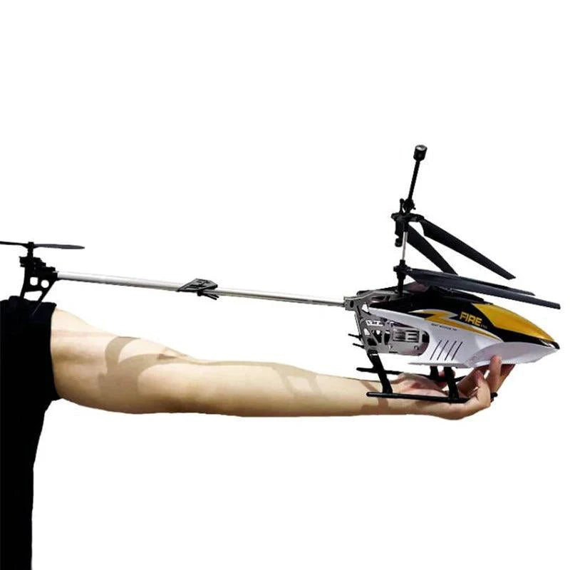Mandotos RC helicopter, 80cm remote control aircraft with 3.5CH for kids, colorful plastic body and spinning rotor blades.